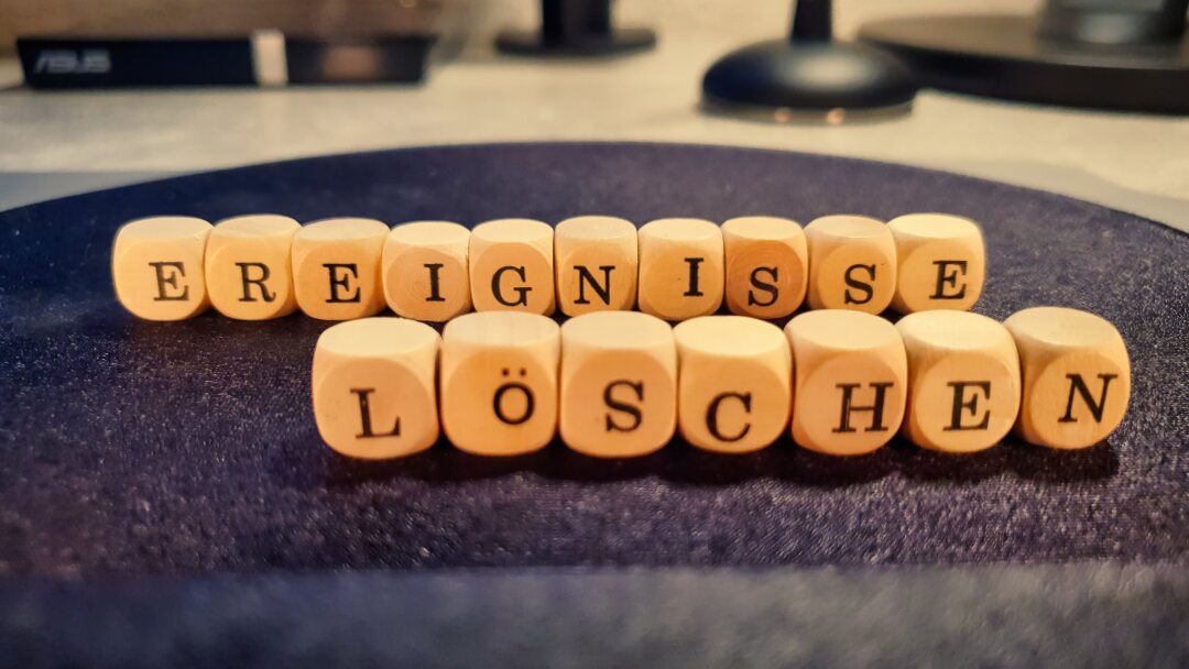 Würfel mit Ereignisse löschen